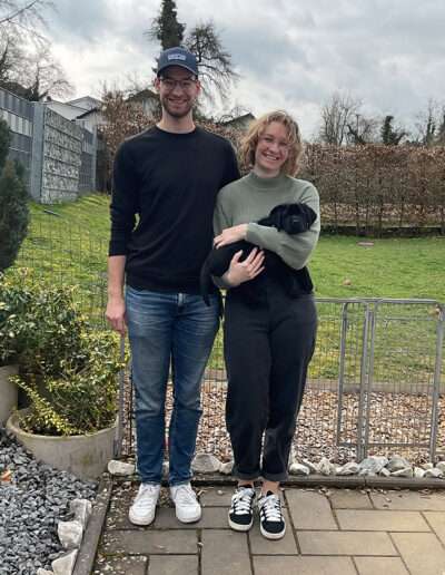 Janika und Felix mit Momo