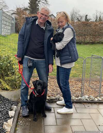 Susanne, Klaus und Hilde mit Cara